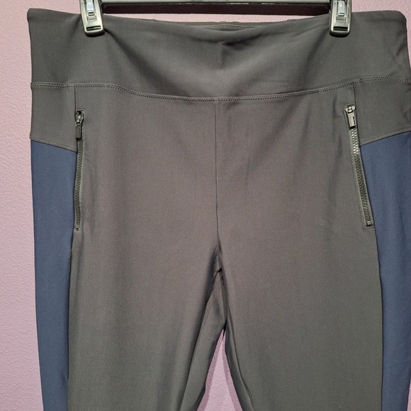 Athleta 1x Stellar Tight Pants in Black Navy Zip Pockets 77262 plus size - Picture 2 of 6